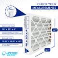 16x20x4 MERV 8 Economy Pleated Furnace Filter — Case of 4 | 4-Inch HVAC Air Filter | Made in Canada
