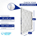 20x20x2 MERV 8 Economy Pleated Furnace Filter | 2-Inch HVAC Air Filter | Made in Canada