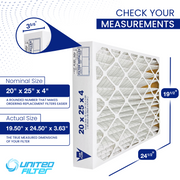 20x25x4 MERV 8 - Paquet de 6