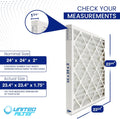 24x24x2 MERV 8 Economy Pleated Furnace Filter — Case of 8 | 2-Inch HVAC Air Filter | Made in Canada