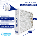 20x25x4 MERV 13 Superior Pleated Furnace Filter — Case of 4 | 4-Inch HVAC Air Filter | Made in Canada