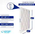 24x30x1 MERV 8 Economy Pleated Furnace Filter — Case of 12 | 1-Inch HVAC Air Filter | Made in Canada