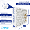 16x25x4 MERV 8 Economy Pleated Furnace Filter — Case of 6 | 4-Inch HVAC Air Filter | Made in Canada