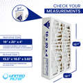 16x20x4 MERV 13 Superior Pleated Furnace Filter — Case of 4 | 4-Inch HVAC Air Filter | Made in Canada