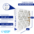 16x20x4 MERV 11 - 6 Pack Pleated Furnace Filter