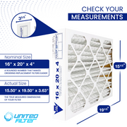 16x20x4 MERV 11 - 6 Pack Pleated Furnace Filter
