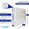 24x24x4 MERV 13 Superior Pleated Furnace Filter — Case of 6 | 4-Inch HVAC Air Filter | Made in Canada
