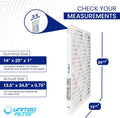 14x25x1 MERV 13 Superior Pleated Furnace Filter — Case of 12 | 1-Inch HVAC Air Filter | Made in Canada