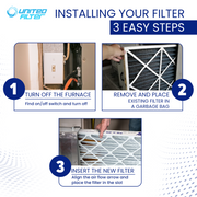 20x20x4 MERV 13 - Paquet de 6 filtres de four plissés 