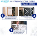14x25x1 MERV 13 Superior Pleated Furnace Filter — Case of 12 | 1-Inch HVAC Air Filter | Made in Canada