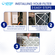 16x20x4 MERV 8 - 4 Pack Pleated Furnace Filter