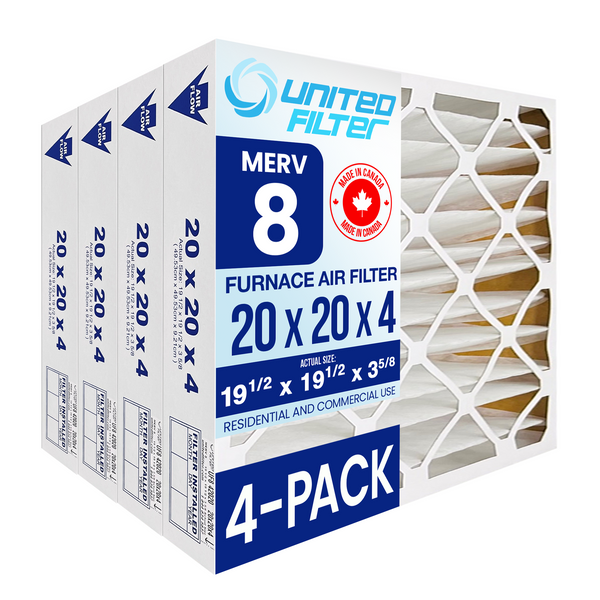 20x20x4 MERV 8 - 4 Pack