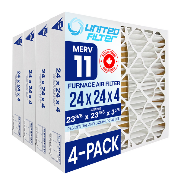 24x24x4 MERV 11 - Paquet de 4 