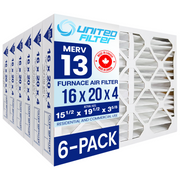 16x20x4 MERV 13 - 6 Pack Pleated Furnace Filter