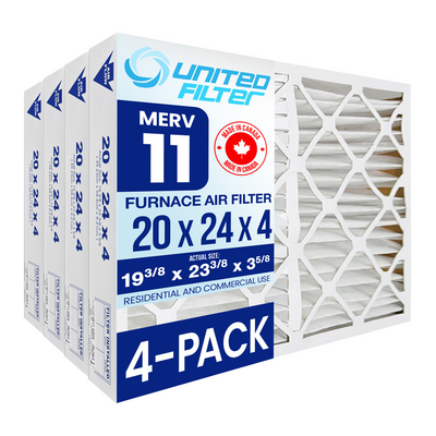 20x24x4 MERV 11 - 4 Pack Pleated Furnace Filter