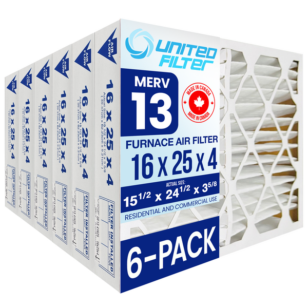 16x25x4 MERV 13 - 6 Pack
