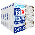 24x24x4 MERV 13 Superior Pleated Furnace Filter — Case of 6 | 4-Inch HVAC Air Filter | Made in Canada