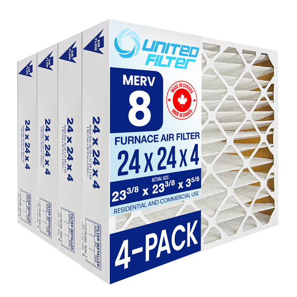 24x24x4 MERV 8 - Paquet de 4 