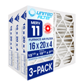 16x20x4 MERV 11 Optimal Pleated Furnace Filter — Case of 3 | 4-Inch HVAC Air Filter | Made in Canada