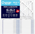 16x25x2 MERV 13 Superior Pleated Furnace Filter — Case of 12 | 2-Inch HVAC Air Filter | Made in Canada