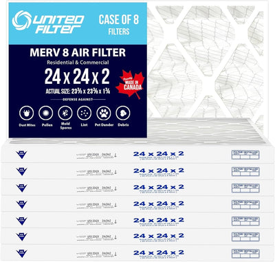 24x24x2 MERV 8 - 8 Pack