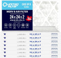 24x24x2 MERV 11 Optimal Pleated Furnace Filter — Case of 8 | 2-Inch HVAC Air Filter | Made in Canada