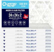 24x24x2 MERV 11 - Paquet de 8 