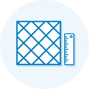Select size to nearest 1/8"