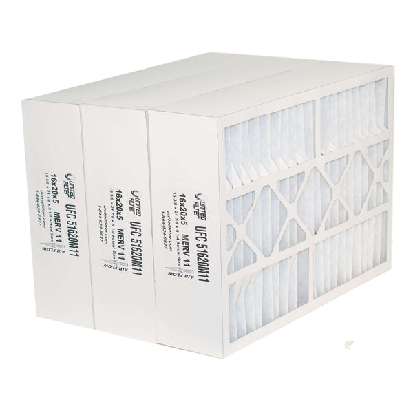 16x20x5 MERV 11 -  3 Pack