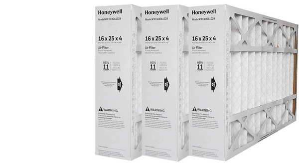 Honeywell Genuine OEM 16X25 FC100A1029 MERV 11 Furnace Filter - Case of 3