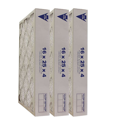 16x25x4 MERV 11 - 3 Pack Pleated Furnace Filter