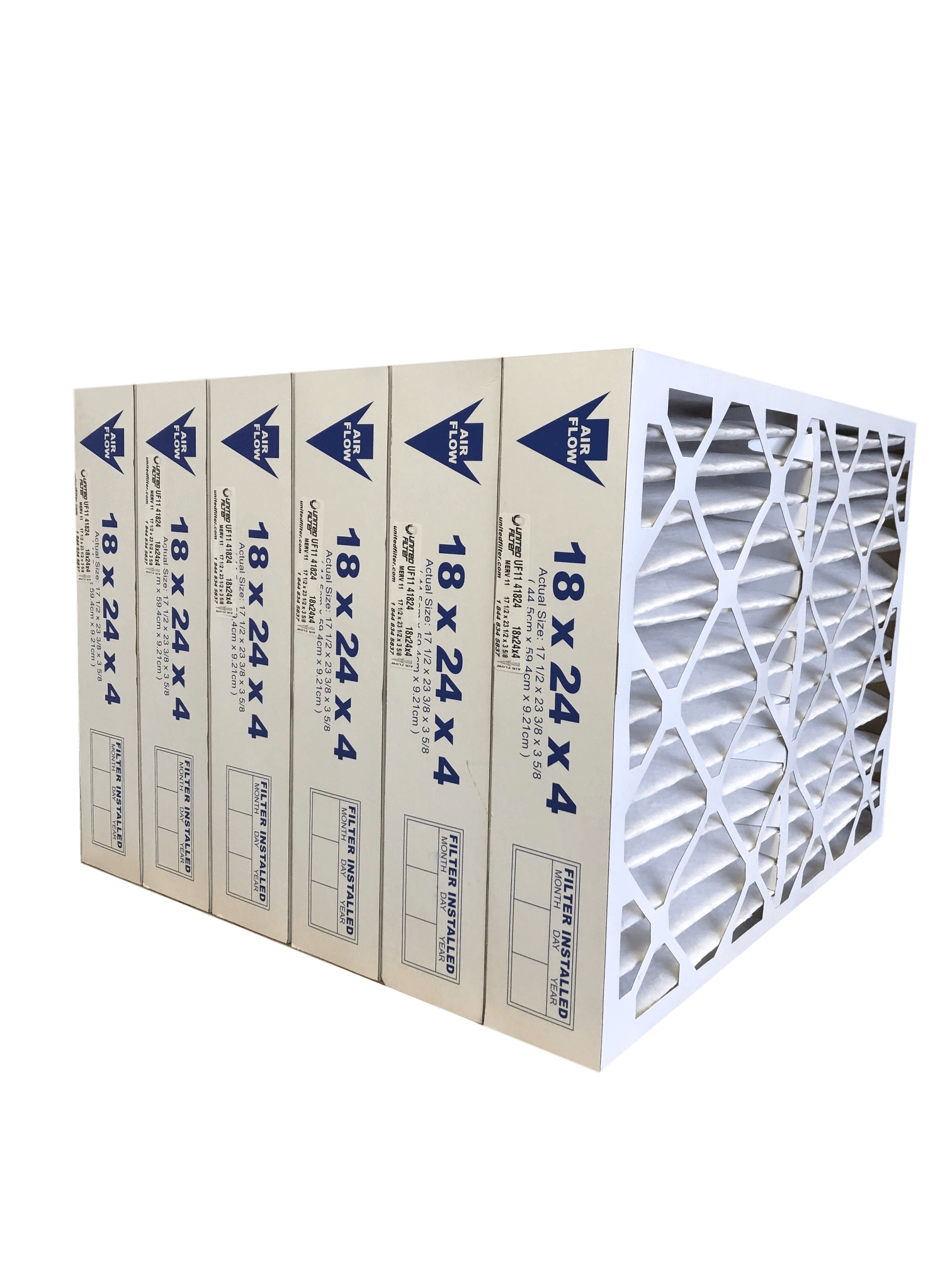 18x24x4 Furnace Filters MERV 11 Case of 6 Free Shipping United
