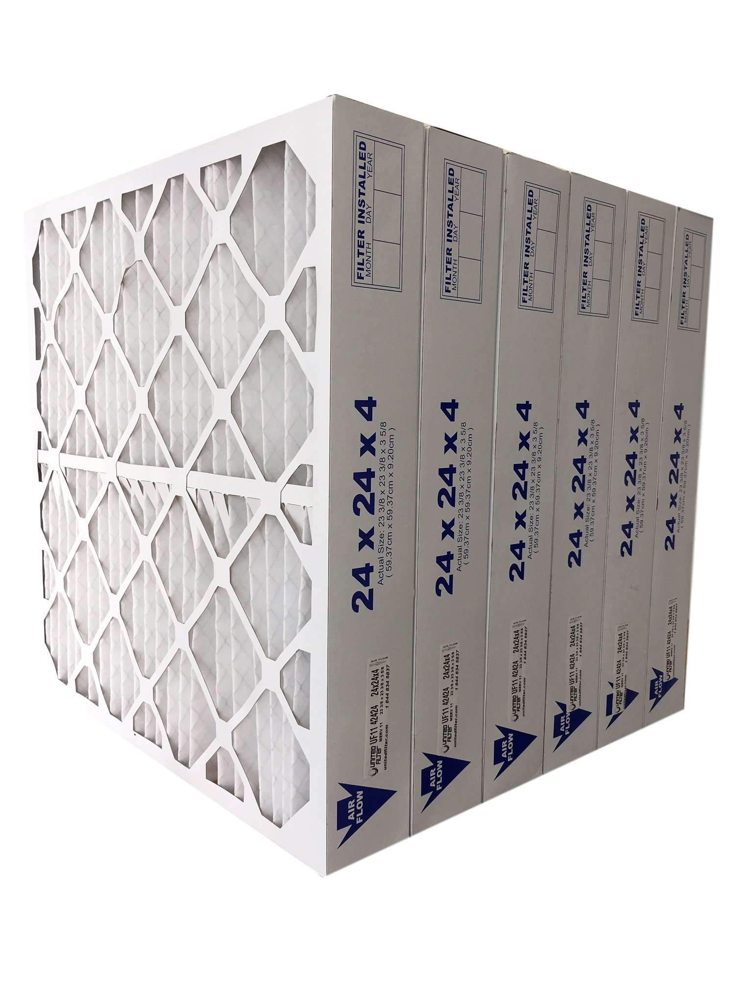 Filter King 36x52.5x1 Air Filter | 4-PACK | MERV 8 HVAC Pleated A/C Furnace Filters | MADE IN USA | Actual Size: 36 X 52.5 X .75