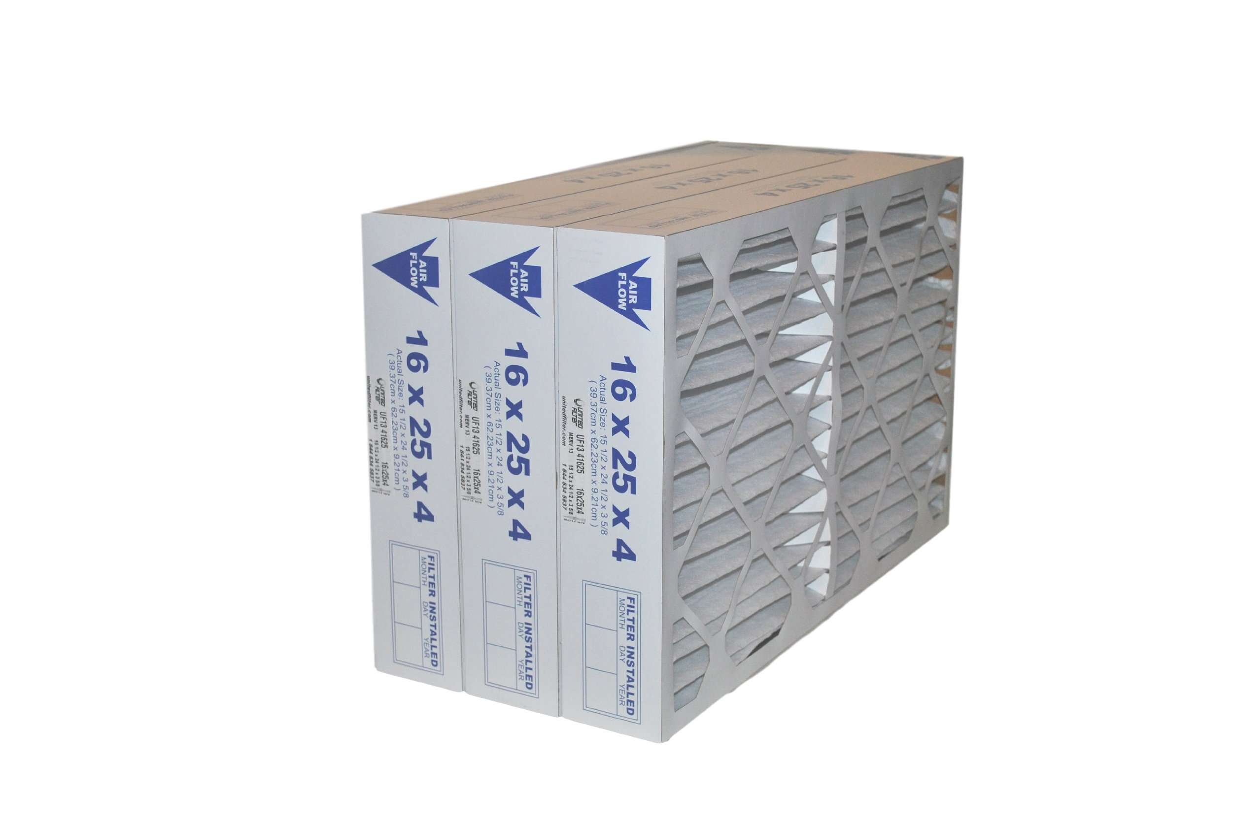 Shop 16x25x4 MERV 13 Furnace Filters Online - United Filter