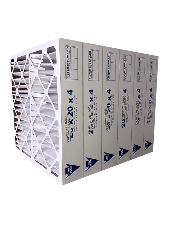 20x20x4 MERV 13 - Paquet de 6 filtres de four plissés 