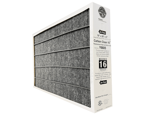 Véritable filtre Lennox Y6605 Healthy Climate 16x25x5 MERV 16 - Caisse de 1